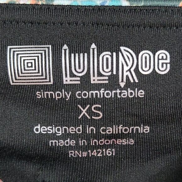 LuLaRoe Jade XS 2/4 Floral Paisley Capri Athletic Leggings Workout Yoga Pants - Picture 6 of 8